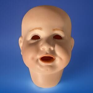 KR Simon and Halbig 116/A Baby Infant Doll Head Bisque Smile Jo Eckel 5" tall